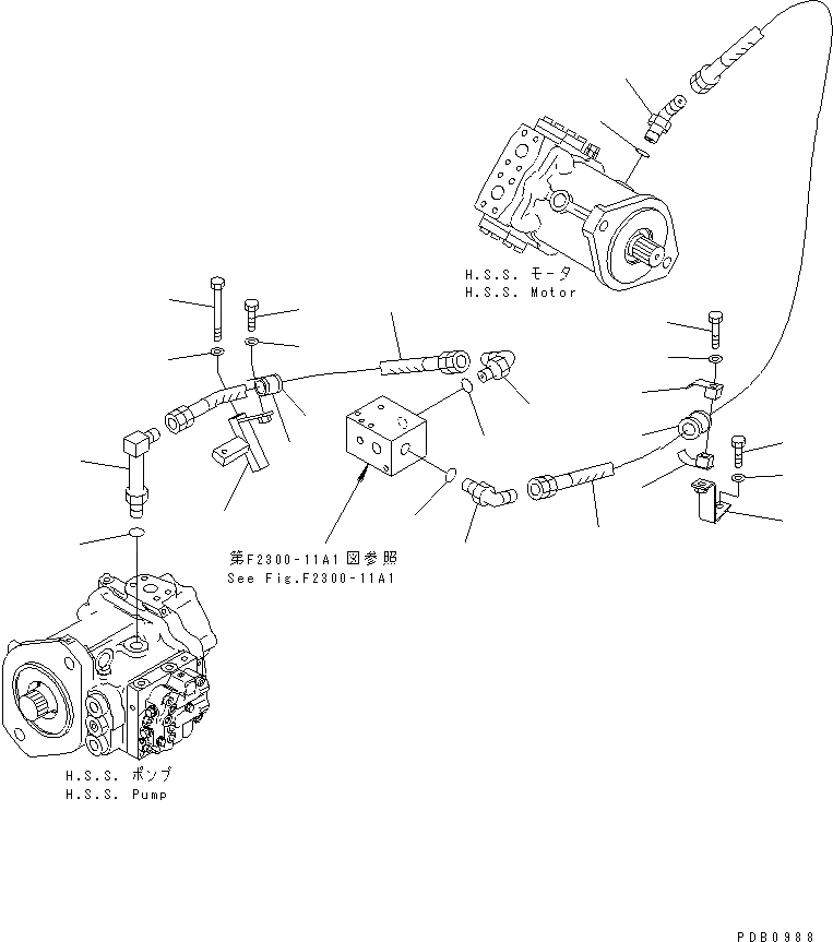 Схема запчастей Komatsu D155AX-3 - ГИДРОЛИНИЯ (/) СИЛОВАЯ ПЕРЕДАЧА И КОНЕЧНАЯ ПЕРЕДАЧА