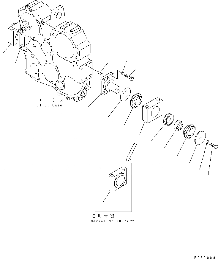 Схема запчастей Komatsu D155AX-3 - СИЛОВАЯ ЛИНИЯ КРЕПЛЕНИЕ СИЛОВАЯ ПЕРЕДАЧА И КОНЕЧНАЯ ПЕРЕДАЧА