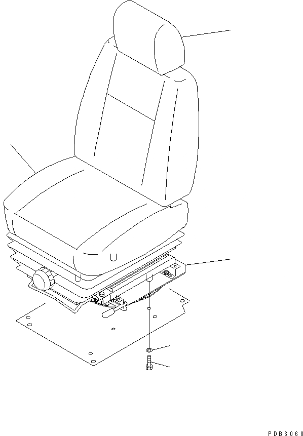 Схема запчастей Komatsu D155AX-3 - СИДЕНЬЕ ОПЕРАТОРА (ТКАНЕВОЕ СИДЕНЬЕ)             (C ПОДГОЛОВНИКОМ)(№-) КАБИНА ОПЕРАТОРА И СИСТЕМА УПРАВЛЕНИЯ