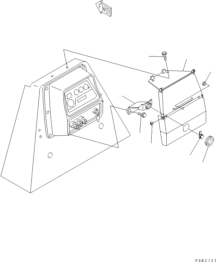 Схема запчастей Komatsu D155AX-3 - ЗАМОК КРЫШКИ КАБИНА ОПЕРАТОРА И СИСТЕМА УПРАВЛЕНИЯ