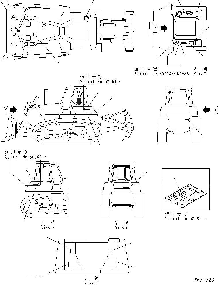 Схема запчастей Komatsu D155AX-3 - МАРКИРОВКА (КИТАЙ) МАРКИРОВКА