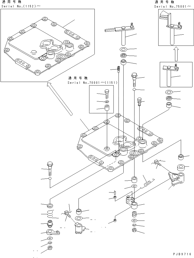 Схема запчастей Komatsu D155AX-5 - ТРАНСМИССИЯ (КРЫШКА УПРАВЛЯЮЩЕГО КЛАПАНА И РЫЧАГ)(№7-7999) СИЛОВАЯ ПЕРЕДАЧА И КОНЕЧНАЯ ПЕРЕДАЧА