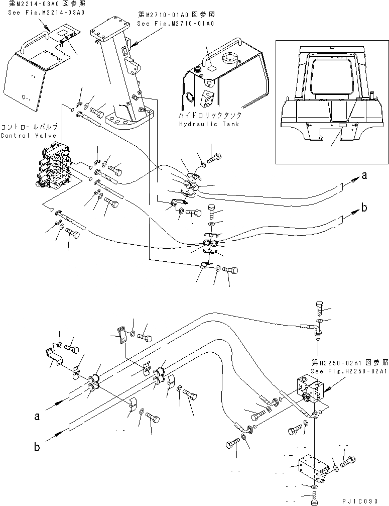 Схема запчастей Komatsu D155AX-5 - РЫХЛИТЕЛЬ ЛИНИЯ (ДЛЯ ВЫС. PRESSURE СКРЕППЕР)(№7-) ГИДРАВЛИКА