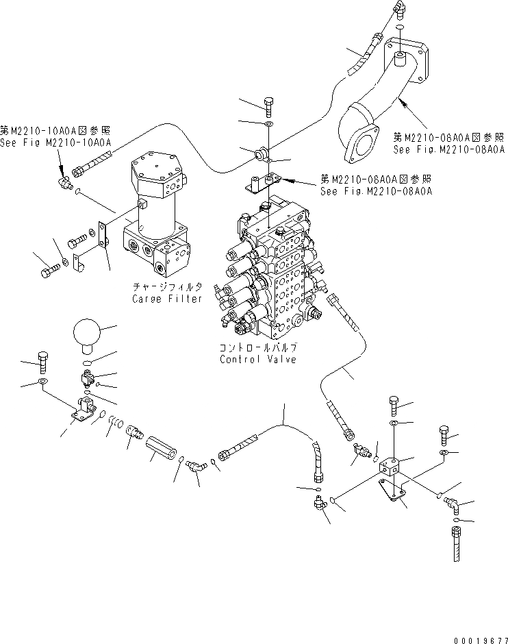 Схема запчастей Komatsu D155AX-5 - ACCUMLATOR ЛИНИЯ (НАКЛОНЯЕМ. ОТВАЛ)(№7-) ЧАСТИ КОРПУСА