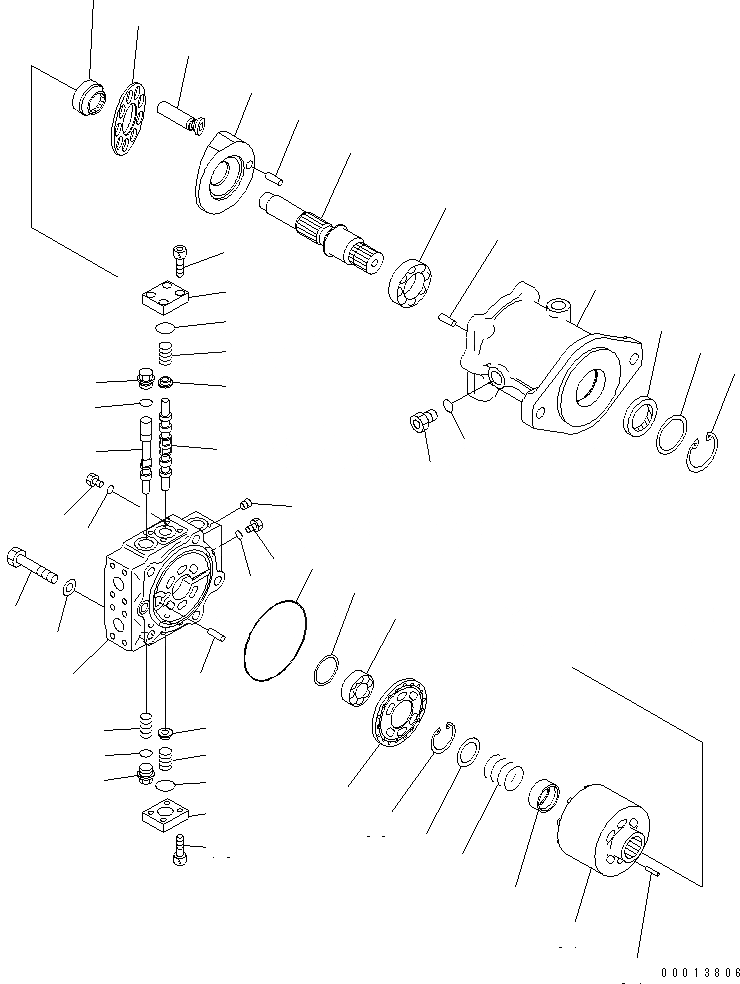 Схема запчастей Komatsu D155AX-5 - H.S.S. МОТОР (/)(№7-) ОСНОВН. КОМПОНЕНТЫ И РЕМКОМПЛЕКТЫ