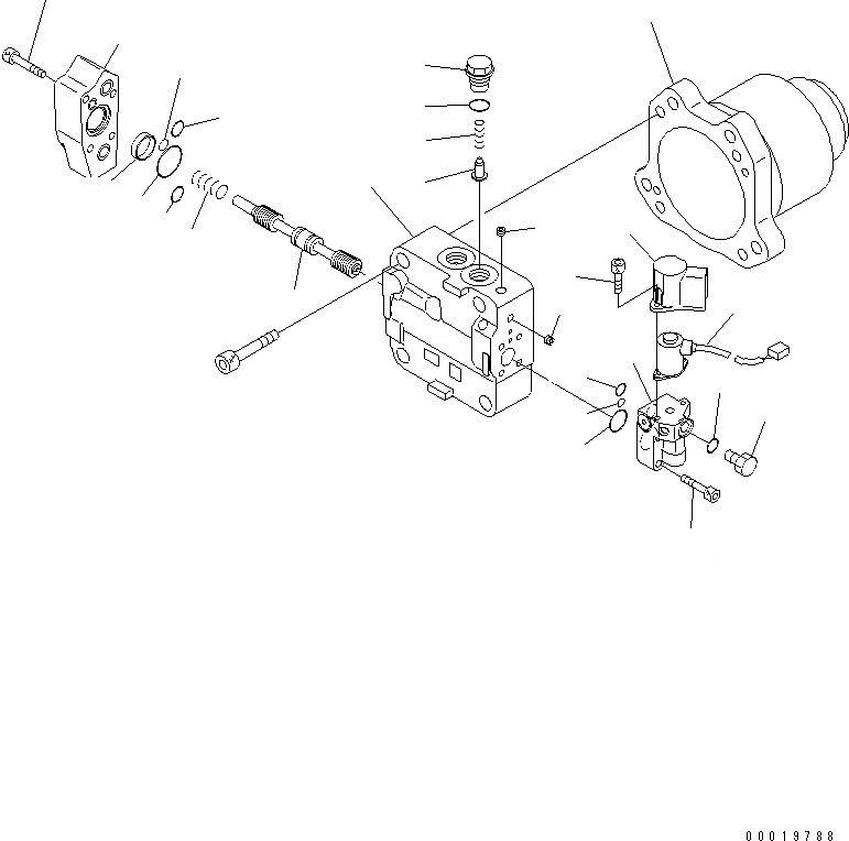 Схема запчастей Komatsu D155AX-5 - МОТОР ВЕНТИЛЯТОРА (/)(№7-) ОСНОВН. КОМПОНЕНТЫ И РЕМКОМПЛЕКТЫ