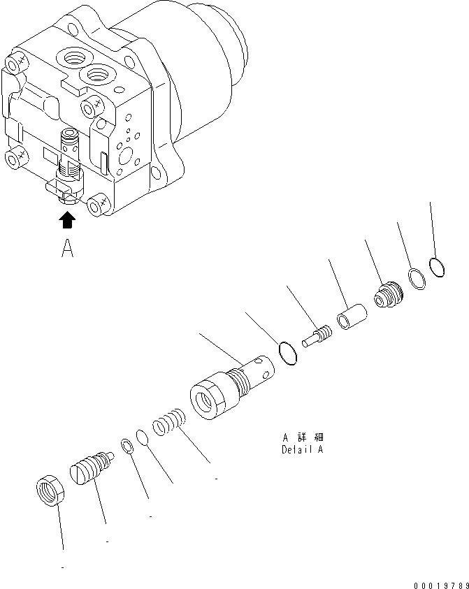 Схема запчастей Komatsu D155AX-5 - МОТОР ВЕНТИЛЯТОРА (/)(№7-) ОСНОВН. КОМПОНЕНТЫ И РЕМКОМПЛЕКТЫ