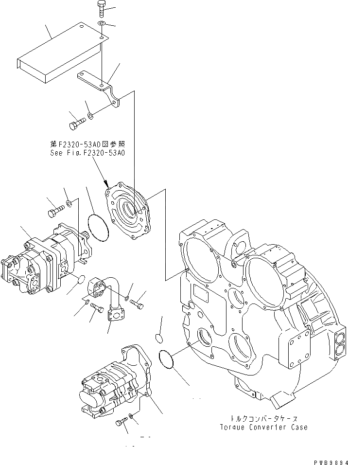 Схема запчастей Komatsu D155AX-5 - WER ЛИНИЯ ТРУБЫ(№7-7999) СИЛОВАЯ ПЕРЕДАЧА И КОНЕЧНАЯ ПЕРЕДАЧА