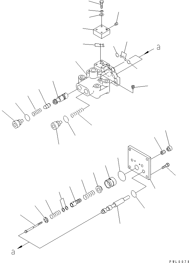 Схема запчастей Komatsu D155AX-5 - ТОРМОЗНОЙ КЛАПАН (/) СИЛОВАЯ ПЕРЕДАЧА И КОНЕЧНАЯ ПЕРЕДАЧА