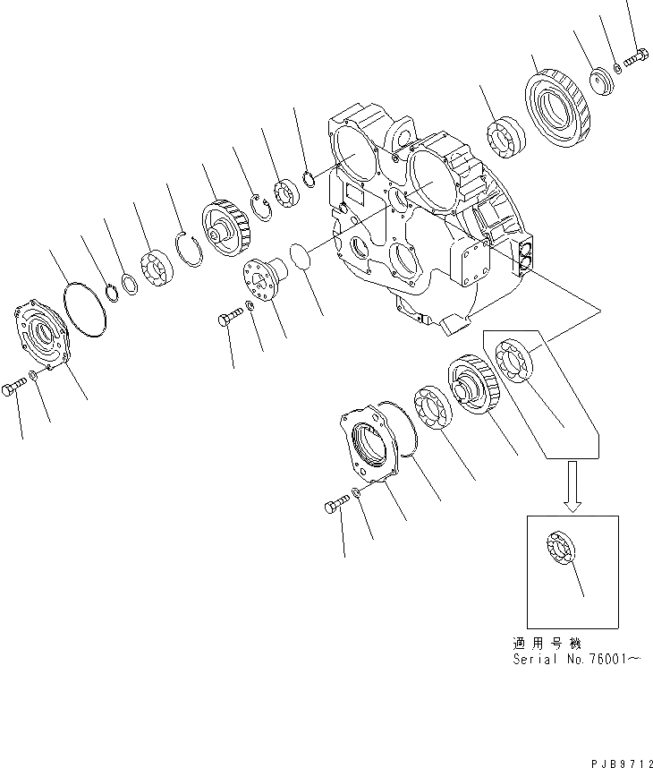 Схема запчастей Komatsu D155AX-5 - ГИДРОТРАНСФОРМАТОР (МЕХ-М ОТБОРА МОЩНОСТИ ПРИВОД) СИЛОВАЯ ПЕРЕДАЧА И КОНЕЧНАЯ ПЕРЕДАЧА