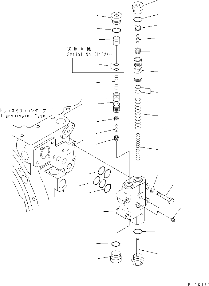 Схема запчастей Komatsu D155AX-5 - ТРАНСМИССИЯ (ОСНОВН. РАЗГРУЗ. КЛАПАН)(№7-7999) СИЛОВАЯ ПЕРЕДАЧА И КОНЕЧНАЯ ПЕРЕДАЧА