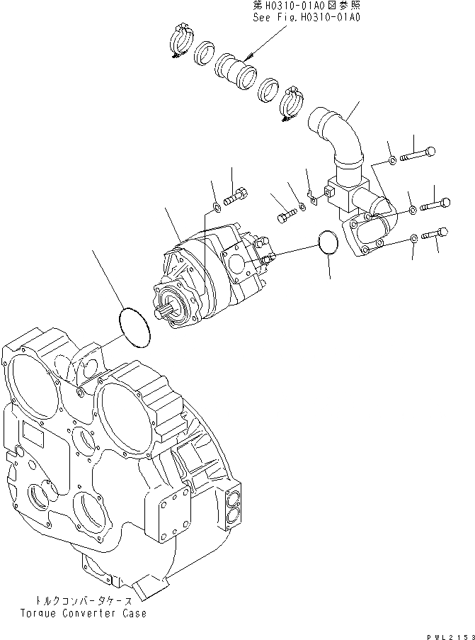 Схема запчастей Komatsu D155AX-5 - ГИДР. НАСОС.(№7-7999) ГИДРАВЛИКА