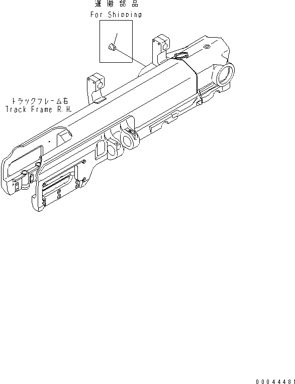 Схема запчастей Komatsu D155AX-5 - ГУСЕНИЧНАЯ РАМА (ЗАГЛУШКА) (ПРАВ.)(№7-) ХОДОВАЯ