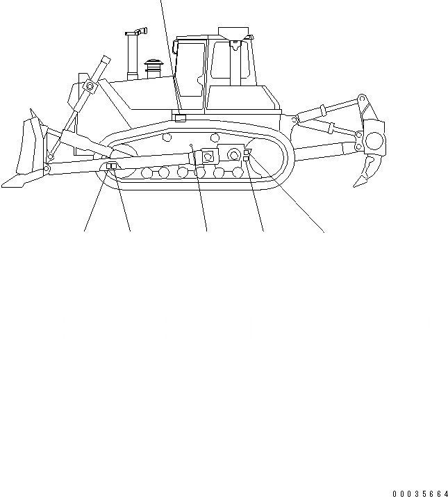 Схема запчастей Komatsu D155AX-5 - МАРКИРОВКА (ЦЕНТР ТЯЖЕСТИ)(№7-) МАРКИРОВКА