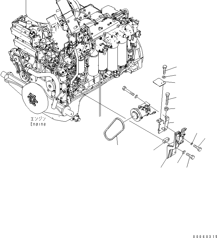 Схема запчастей Komatsu D155AX-6 - КОМПРЕССОР (MOUT) (СПЕЦ-Я ДЛЯ СВАЛОК)(№8-) КОМПОНЕНТЫ ДВИГАТЕЛЯ