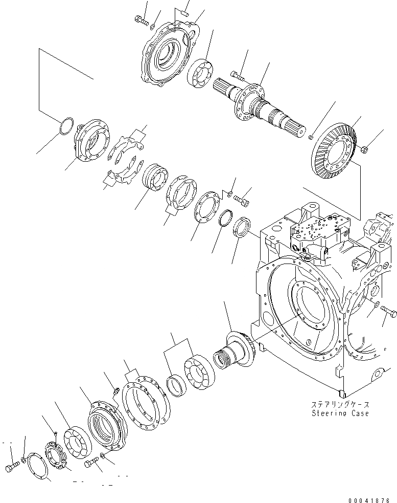 Схема запчастей Komatsu D155AX-6 - BEVEL И ВАЛ(№8-) СИЛОВАЯ ПЕРЕДАЧА И КОНЕЧНАЯ ПЕРЕДАЧА