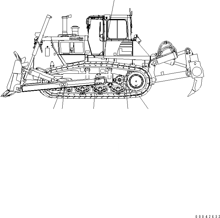 Схема запчастей Komatsu D155AX-6 - МАРКИРОВКА (ОБСЛУЖ-Е)(№8-) МАРКИРОВКА