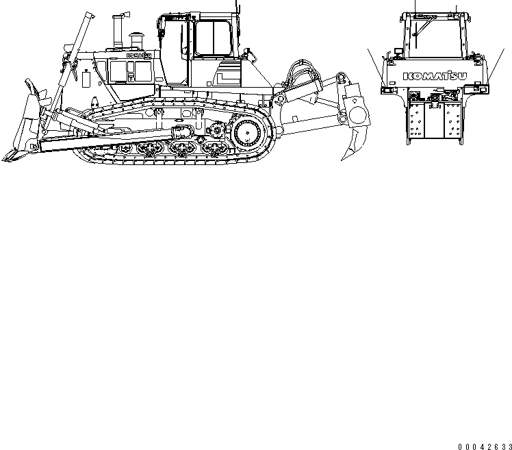 Схема запчастей Komatsu D155AX-6 - МАРКИРОВКА (REFLECTOR)(№8-) МАРКИРОВКА