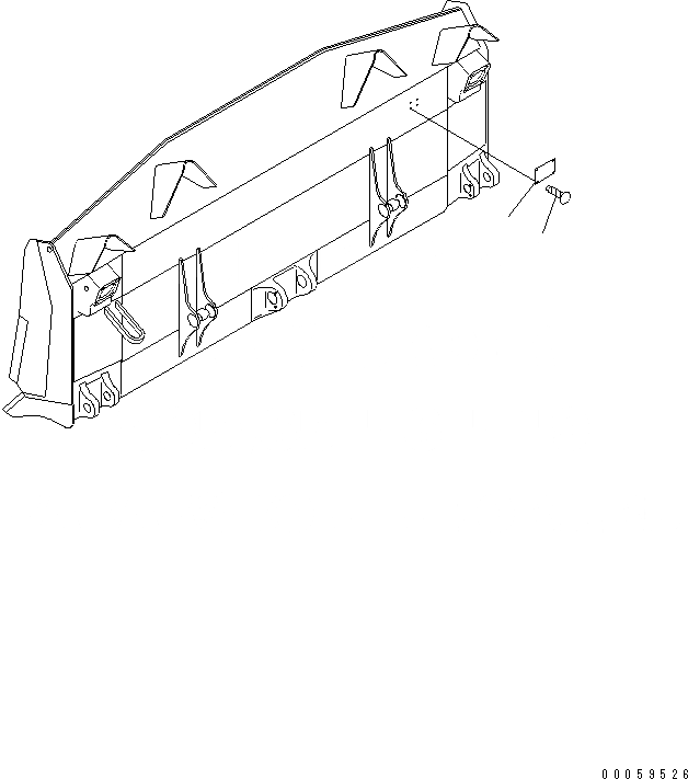 Схема запчастей Komatsu D155AX-6 - ПЛАСТИНА (ОТВАЛ) (ЕС. СПЕЦ-Я.)(№8-) МАРКИРОВКА