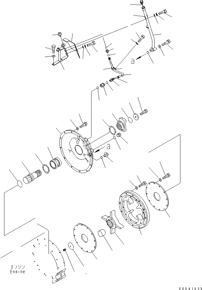 Схема запчастей Komatsu D155AX-6A - ДЕМПФЕР(№8-) КОМПОНЕНТЫ ДВИГАТЕЛЯ