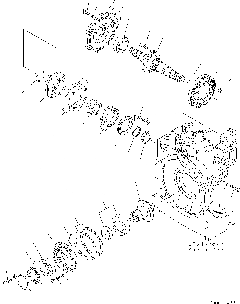 Схема запчастей Komatsu D155AX-6A - BEVEL И ВАЛ(№8-) СИЛОВАЯ ПЕРЕДАЧА И КОНЕЧНАЯ ПЕРЕДАЧА