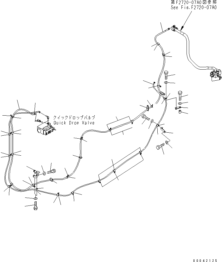 Схема запчастей Komatsu D155AX-6A - ПОДЪЕМ. ОТВАЛА ТРУБЫ (ДРЕНАЖНЫЕ ПАТРУБКИ)(№8-) ГИДРАВЛИКА