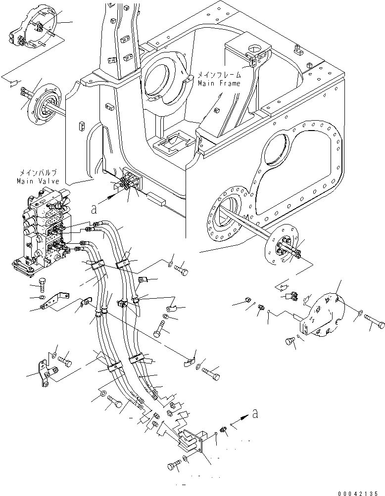 Схема запчастей Komatsu D155AX-6A - ПЕРЕКОС. ОТВАЛА ЛИНИЯ (ДЛЯ ОТВАЛА С ДВОЙН. ПЕРЕКОСОМ)(№8-) ГИДРАВЛИКА