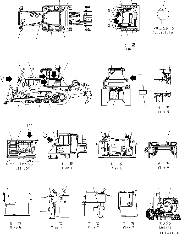 Схема запчастей Komatsu D155AX-6A - МАРКИРОВКА (ИСПАНИЯ) (CHARACTER)(№887-) МАРКИРОВКА