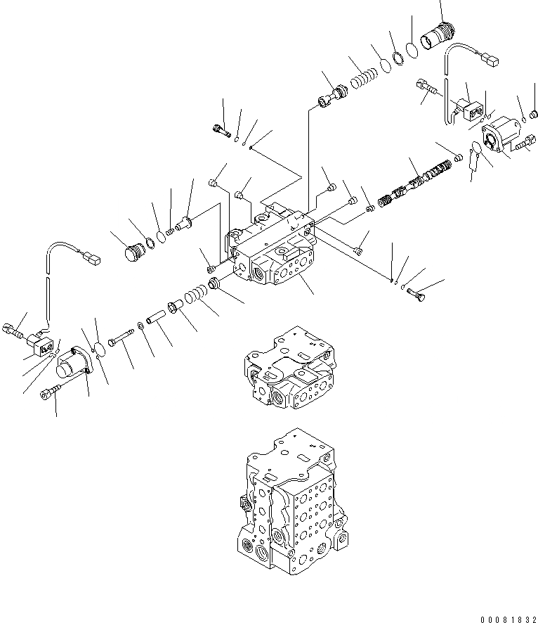 Схема запчастей Komatsu D155AX-6A - УПРАВЛЯЮЩ. КЛАПАН (ОДИНОЧН. НАКЛОН.) (7/9)(№8-) ОСНОВН. КОМПОНЕНТЫ И РЕМКОМПЛЕКТЫ