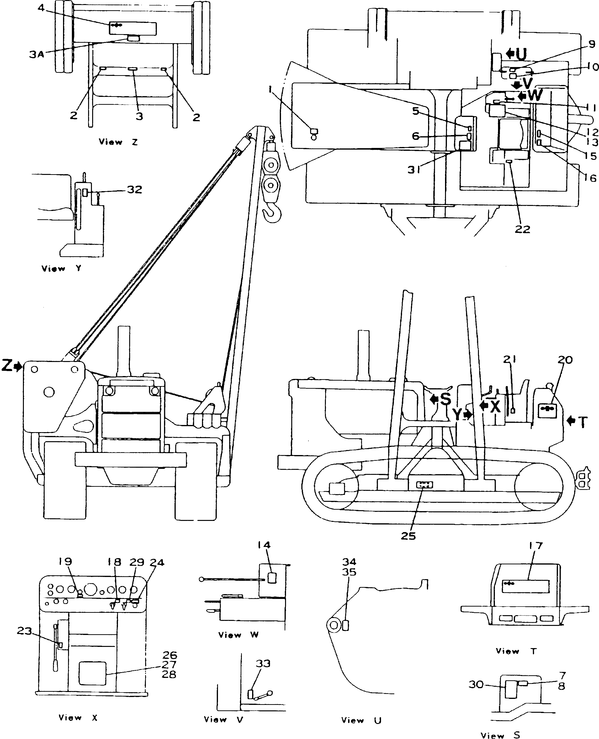 Схема запчастей Komatsu D155C-1P-ZZ - МАРКИРОВКА (CZECHO)(№8-8) ЧАСТИ КОРПУСА