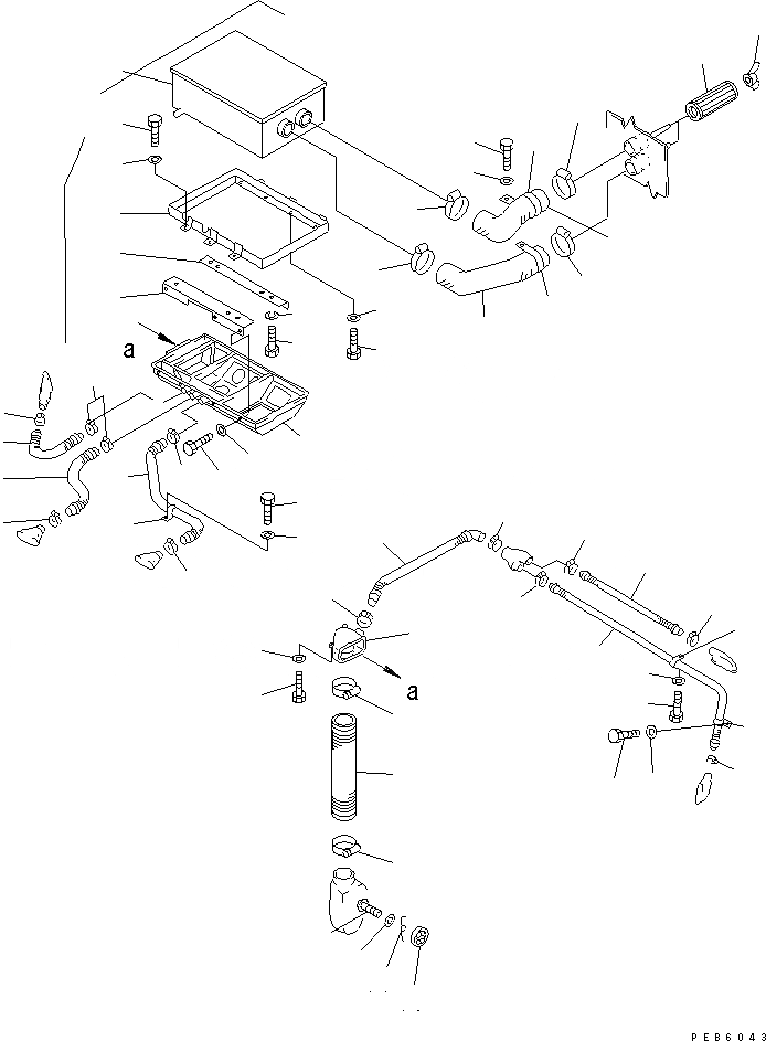 Схема запчастей Komatsu D155C-1P-ZZ - ЭЛЕМЕНТЫ ОБОГРЕВАТЕЛЯ ОПЦИОННЫЕ КОМПОНЕНТЫ