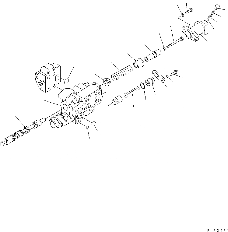 Схема запчастей Komatsu D155C-1P - ПРОТИВОВЕС МЕДЛЕНН. ОбРАТН. КЛАПАН (/) ОСНОВН. КОМПОНЕНТЫ И РЕМКОМПЛЕКТЫ