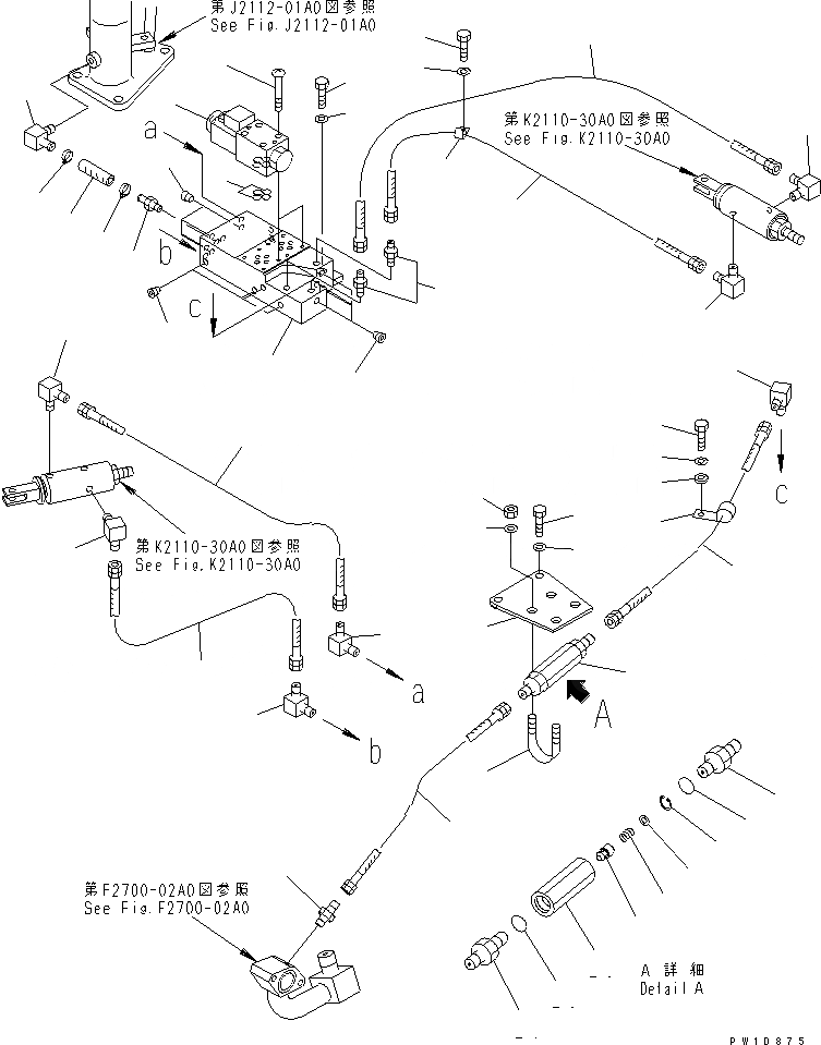 Схема запчастей Komatsu D155C-1D - БЕЗОПАСН. ТРУБЫ(№77-) СИЛОВАЯ ПЕРЕДАЧА И КОНЕЧНАЯ ПЕРЕДАЧА