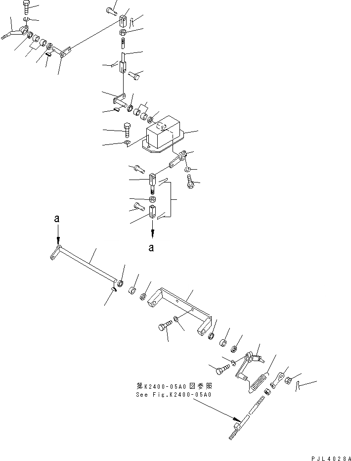 Схема запчастей Komatsu D155C-1D - РЫЧАГ СТОЯНОЧНОГО ТОРМОЗА КАБИНА ОПЕРАТОРА И СИСТЕМА УПРАВЛЕНИЯ