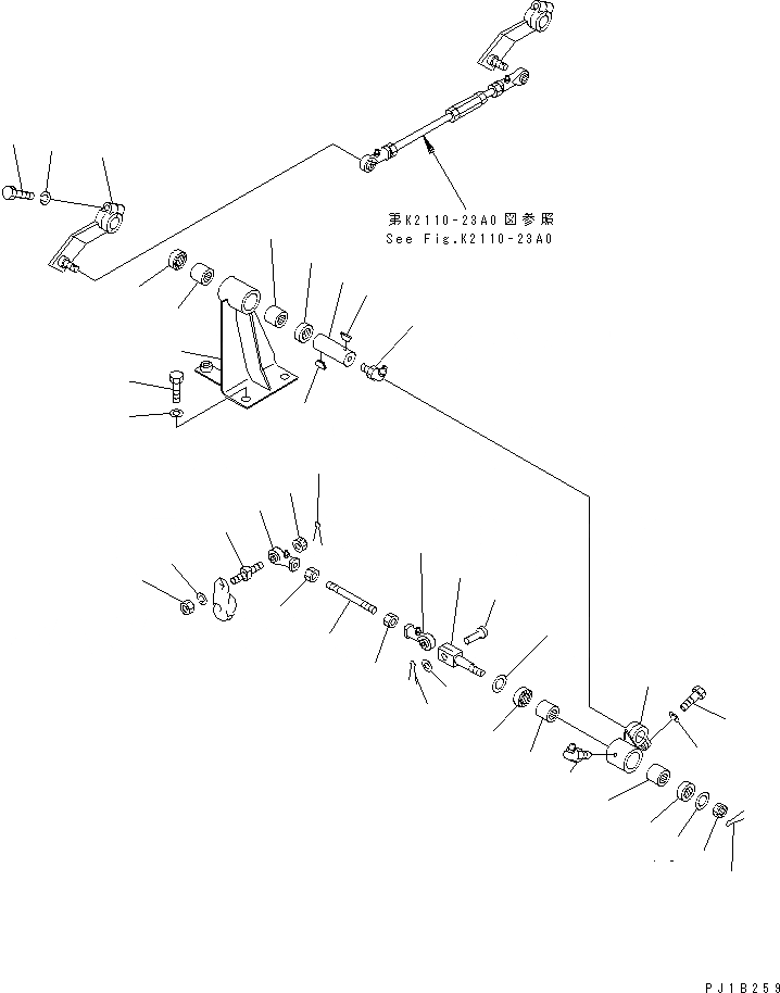 Схема запчастей Komatsu D155C-1D - РЫЧАГ СБРОСА ДАВЛЕНИЯ КАБИНА ОПЕРАТОРА И СИСТЕМА УПРАВЛЕНИЯ