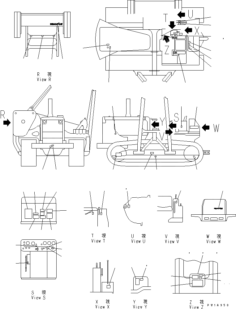 Схема запчастей Komatsu D155C-1D - МАРКИРОВКА МАРКИРОВКА