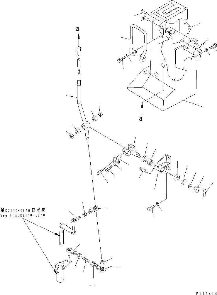 Схема запчастей Komatsu D155C-1 - РЫЧАГ ПЕРЕКЛЮЧЕНИЯ ПЕРЕДАЧ (/)(№7-) КАБИНА ОПЕРАТОРА И СИСТЕМА УПРАВЛЕНИЯ