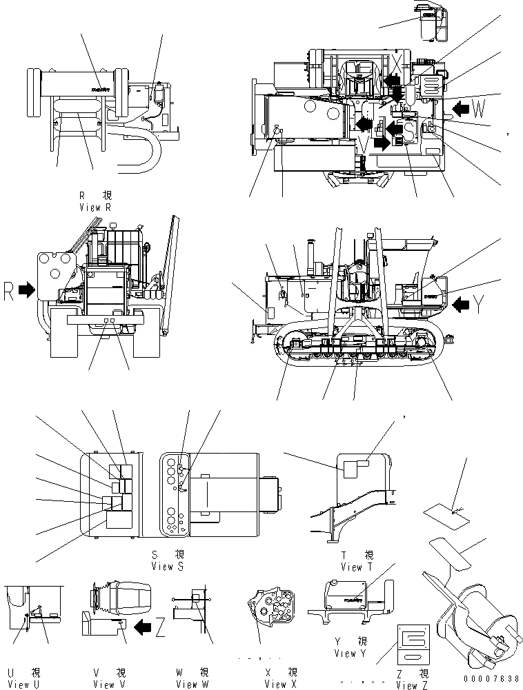 Схема запчастей Komatsu D155C-1 - МАРКИРОВКА (РОССИЯ) (ДЛЯ ДВИГАТЕЛЬ)(№8-) МАРКИРОВКА