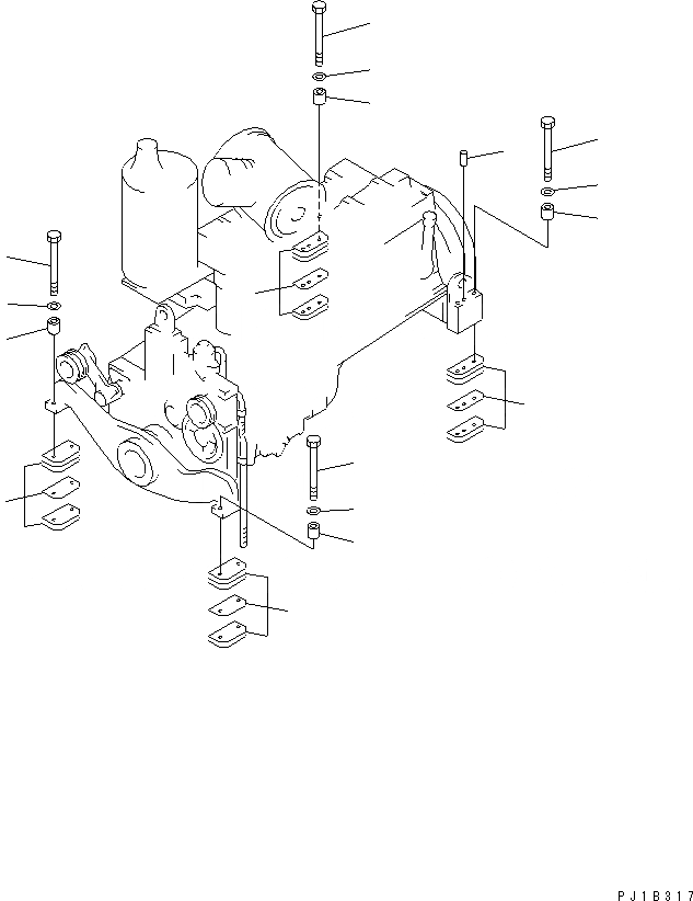 Схема запчастей Komatsu D155C-1 - ENGINR КРЕПЛЕНИЕ (ДЛЯ ДВИГАТЕЛЬ)(№8-) КОМПОНЕНТЫ ДВИГАТЕЛЯ