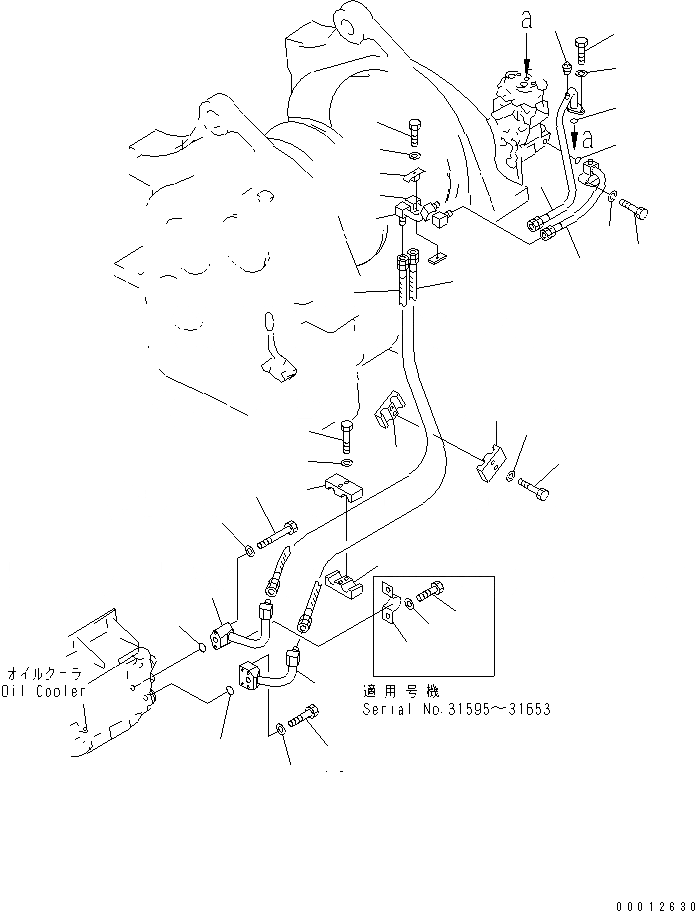 Схема запчастей Komatsu D155C-1 - ЛЕБЕДКА ЛИНИЯ ОХЛАЖДЕНИЯ (ДЛЯ ДВИГАТЕЛЬ) (МОРОЗОУСТОЙЧИВ. СПЕЦ-Я)(№9-) РАБОЧЕЕ ОБОРУДОВАНИЕ