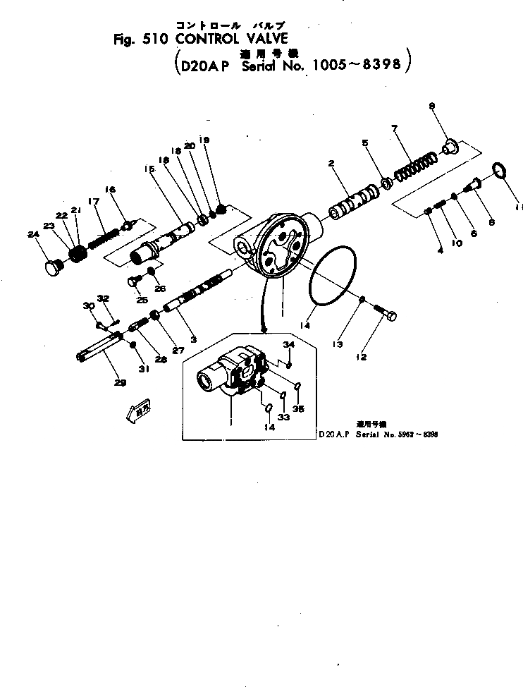 Схема запчастей Komatsu D20A-2 - УПРАВЛЯЮЩ. КЛАПАН(№-898) РАБОЧЕЕ ОБОРУДОВАНИЕ И ITS СИСТЕМА УПРАВЛЕНИЯ