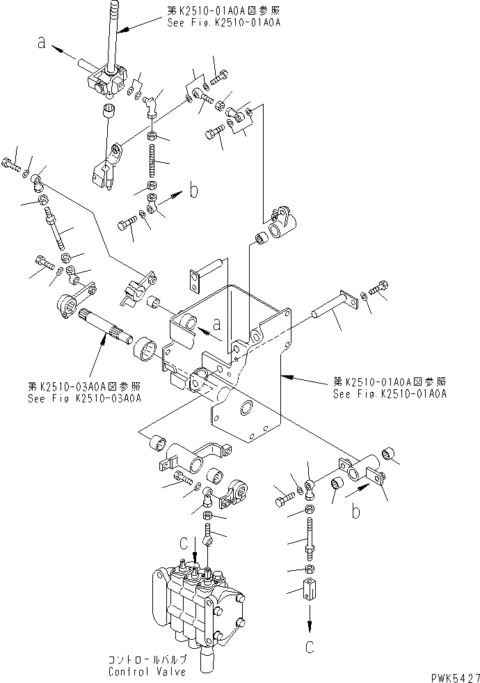 Схема запчастей Komatsu D20A-7-M - РАБОЧЕЕ ОБОРУДОВАНИЕ УПРАВЛ-Е (РЫЧАГ¤ /) (ДЛЯ PAT DOZER)(№899-) КАБИНА ОПЕРАТОРА И СИСТЕМА УПРАВЛЕНИЯ