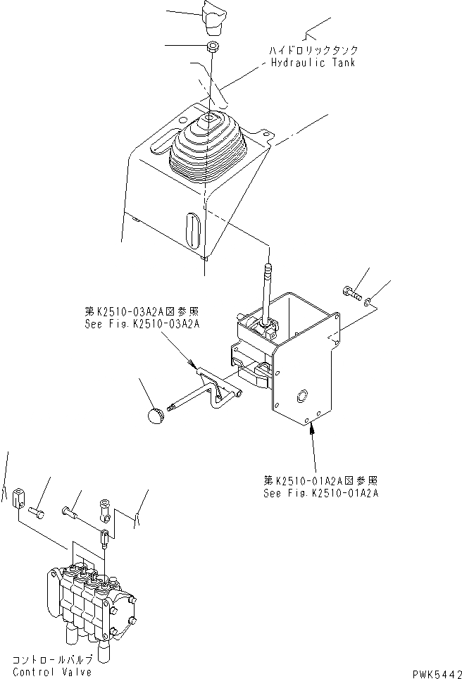 Схема запчастей Komatsu D20A-7-M - РАБОЧЕЕ ОБОРУДОВАНИЕ УПРАВЛ-Е (KNOB) (ДЛЯ PAT DOZER) (С GUIDE ПЛАСТИНА И GUIDE РОЛИК)(№899-) КАБИНА ОПЕРАТОРА И СИСТЕМА УПРАВЛЕНИЯ