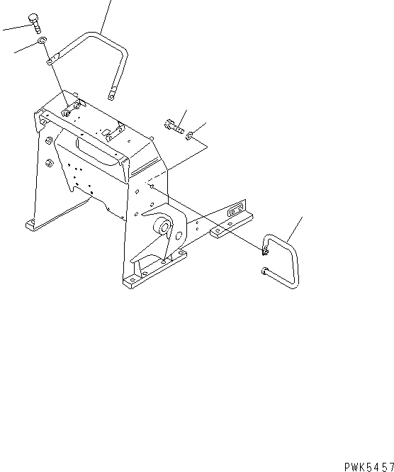 Схема запчастей Komatsu D20A-7-M - HANDRAIL КАБИНА ОПЕРАТОРА И СИСТЕМА УПРАВЛЕНИЯ