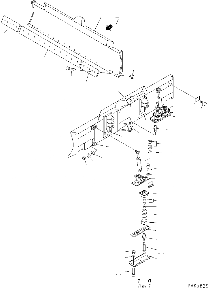 Схема запчастей Komatsu D20A-7-M - ОТВАЛ (ROBAN SEISEI СПЕЦ-Я.) (С НАКЛОН. GAUGE) (ДЛЯ PAT) РАБОЧЕЕ ОБОРУДОВАНИЕ