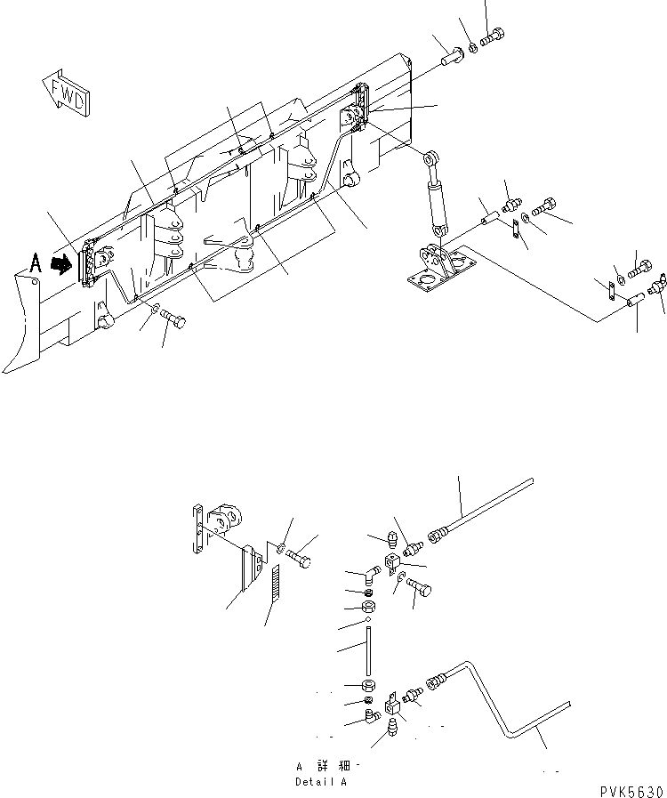 Схема запчастей Komatsu D20A-7-M - ОТВАЛ (ROBAN SEISEI СПЕЦ-Я.) (С НАКЛОН. GAUGE) (ДЛЯ PAT) РАБОЧЕЕ ОБОРУДОВАНИЕ