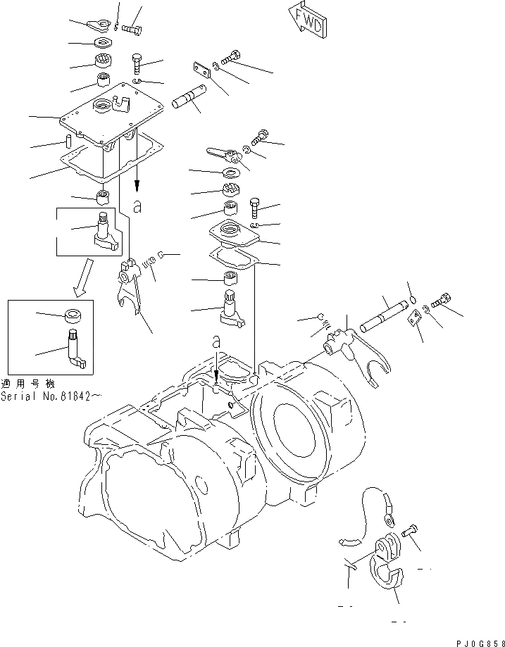 Схема запчастей Komatsu D20A-7-M - ТЯГОВ. ЛЕБЕДКА (SHIFTER И КРЮК) РАБОЧЕЕ ОБОРУДОВАНИЕ