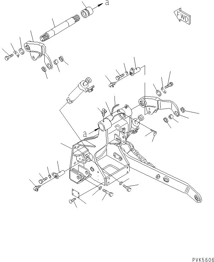 Схема запчастей Komatsu D20A-7-M - -POINT СЦЕПКА (КОРПУС И РУКОЯТЬ) РАБОЧЕЕ ОБОРУДОВАНИЕ