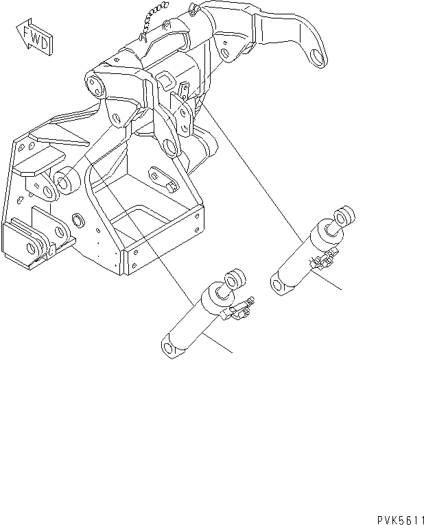 Схема запчастей Komatsu D20A-7-M - -POINT СЦЕПКА ЦИЛИНДР РАБОЧЕЕ ОБОРУДОВАНИЕ