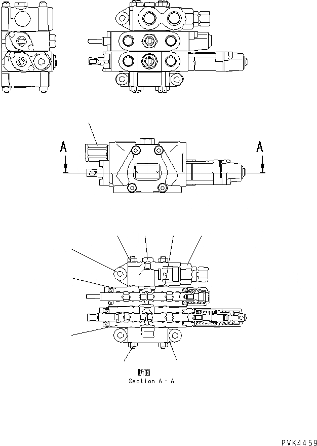 Схема запчастей Komatsu D20A-7-M - ОСНОВН. КЛАПАН (ДЛЯ ОДИНОЧН. РЫЧАГ) ОСНОВН. КОМПОНЕНТЫ И РЕМКОМПЛЕКТЫ